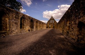 For the first time, visitors can access – through the original 13th century doorway – the abbey’s huge dormitory where the Benedictine monks once slept. © English Heritage